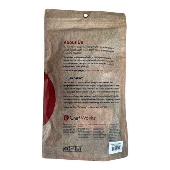 Chef Works Urban Collection Navy Stripe Half Bistro Apron NIP - Picture 5 of 6